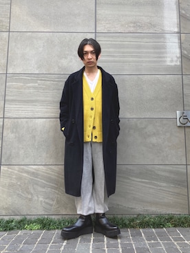 「SPINNS（スピンズ）のアイテム（ブーツ）」を使った、 松波 侑亮さん（メンズ・164cm）の秋コーディネート