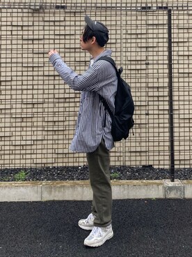 「Lull（ルル）のアイテム」を使った、 松波 侑亮さん（メンズ・164cm）の春コーディネート
