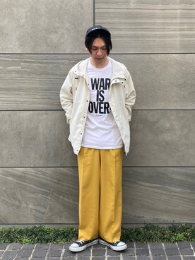 「URBAN RESEARCH Sonny Label（アーバンリサーチサニーレーベル）のアイテム（マウンテンパーカー）」を使った、 松波 侑亮さん（メンズ・164cm）の春コーディネート
