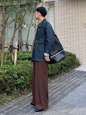 「春服デビュー宣言」｜「アイテム（カバーオール）」を使った、 松波 侑亮さん（メンズ・164cm）の春コーディネート