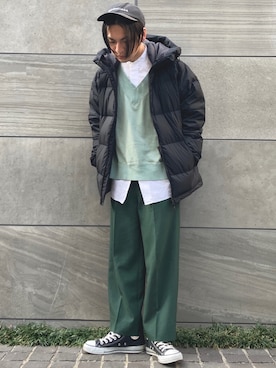 「MR.OLIVE（ミスターオリーブ）のアイテム」を使った、 松波 侑亮さん（メンズ・164cm）の冬コーディネート