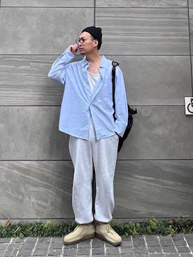 「EDWIN（エドウィン）のアイテム（トップス）」を使った、 松波 侑亮さん（メンズ・164cm）の春コーディネート