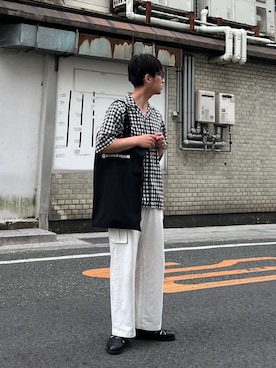 「Lull（ルル）のアイテム」を使った、 松波 侑亮さん（メンズ・164cm）の夏コーディネート