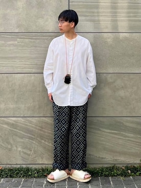 「EDIFICE（エディフィス）のアイテム（パンツ）」を使った、 松波 侑亮さん（メンズ・164cm）の春コーディネート