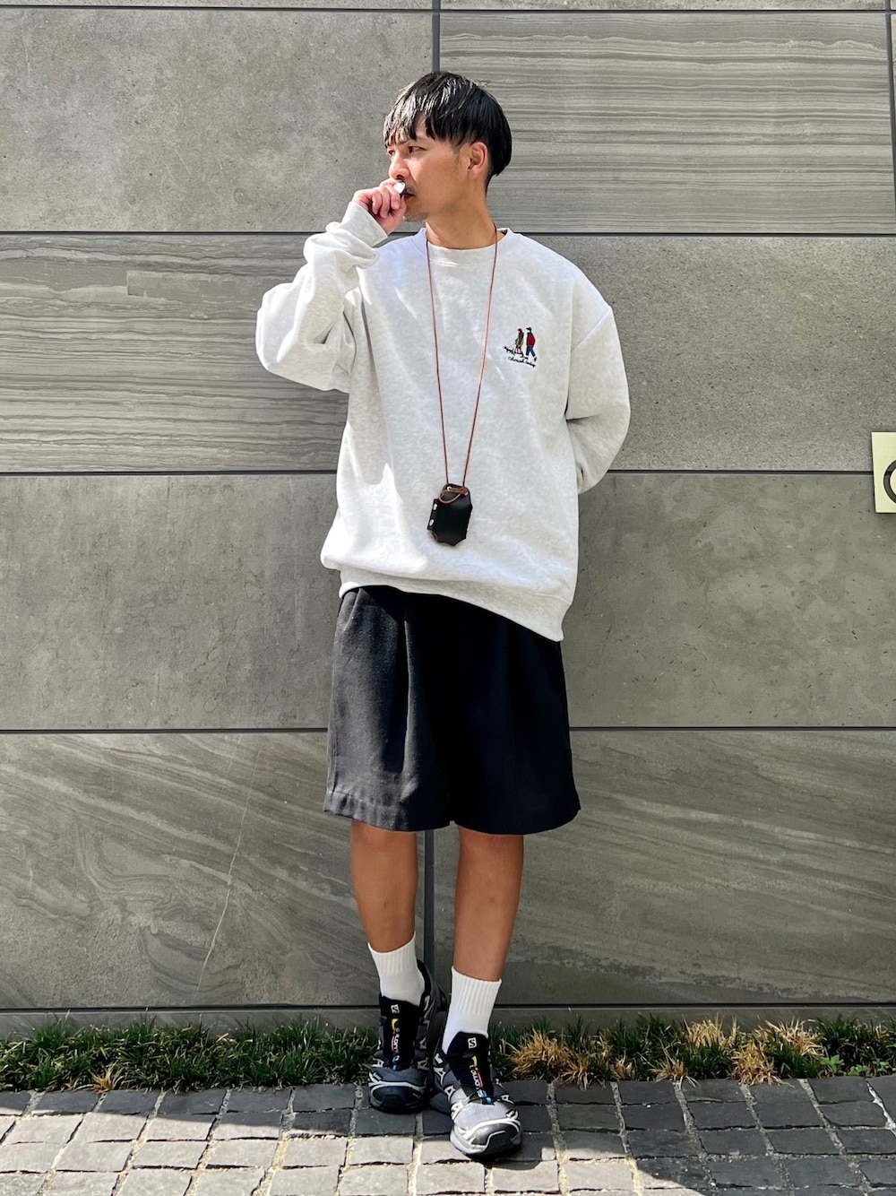 「PR、confirm、コンファーム」｜「POLO RALPH LAURENの【POLO RALPH LAUREN / ポロラルフローレン】ソックス3Pセット（ソックス/靴下、ホワイト系）」を使った、 松波 侑亮さん（メンズ・164cm）の秋コーディネートの1枚目の写真