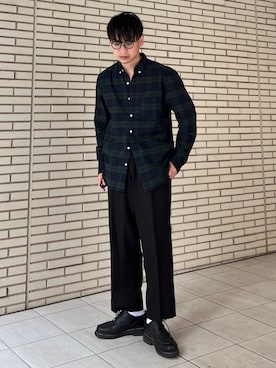 「Paraboot（パラブーツ）の＜Paraboot（パラブーツ）＞ CHAMBORD/シャンボード（ドレスシューズ）」を使った、 松波 侑亮さん（メンズ・164cm）の秋コーディネート