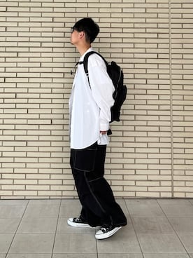 「EDWIN（エドウィン）のアイテム（オールインワン・サロペット）」を使った、 松波 侑亮さん（メンズ・164cm）の夏コーディネート