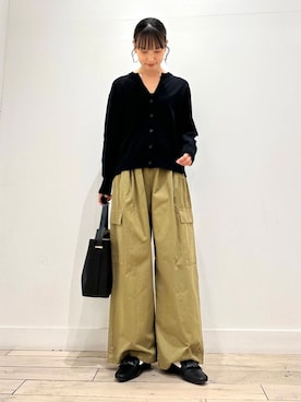 「RODE SKO（ロデスコ）のワンハンドル3WAYバッグ（ハンドバッグ）」を使った、amiさん（レディース・160cm）の秋コーディネート