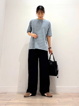 「URBAN RESEARCH DOORS（アーバンリサーチドアーズ）の『UVカット/接触冷感/吸水速乾』ドライタッチリラックスパンツ（その他パンツ）」を使った、amiさん（レディース・160cm）の夏コーディネート