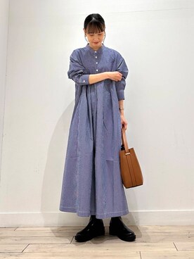 「RODE SKO（ロデスコ）のワンハンドル3WAYバッグ（ハンドバッグ）」を使った、amiさん（レディース・160cm）の夏コーディネート