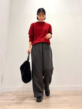 「アイテム（ハンドバッグ）」を使った、amiさん（レディース・160cm）の秋コーディネート