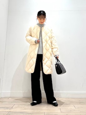 「キルトダウン」｜amiさん（レディース・160cm）の冬コーディネート
