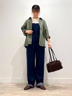 「アイテム（カバーオール）」を使った、amiさん（レディース・160cm）の秋コーディネート