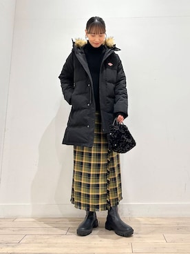 「URBAN RESEARCH DOORS（アーバンリサーチドアーズ）のタートルネックニット（ニット/セーター）」を使った、amiさん（レディース・160cm）の冬コーディネート