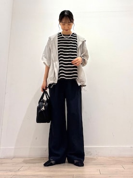 「モノトーン」｜「アイテム（その他シューズ）」を使った、amiさん（レディース・160cm）の夏コーディネート