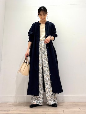 「フラワープリント」｜「アイテム（ワンピース/ドレス）」を使った、amiさん（レディース・160cm）の春コーディネート