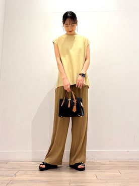 「URBAN RESEARCH DOORS（アーバンリサーチドアーズ）の『UVカット/接触冷感/吸水速乾』ドライタッチリラックスパンツ（その他パンツ）」を使った、amiさん（レディース・160cm）の夏コーディネート
