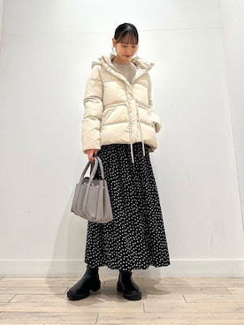 「アイテム（ヘアゴム）」を使った、amiさん（レディース・160cm）の冬コーディネート