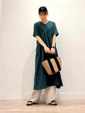 「ストレート×イエベ春」｜「アイテム（ワンピース/ドレス）」を使った、amiさん（レディース・160cm）の夏コーディネート
