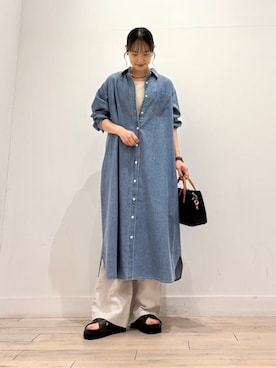 「ストレート×イエベ春」｜「アイテム（ワンピース/ドレス）」を使った、amiさん（レディース・160cm）の夏コーディネート