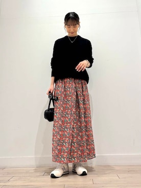「綿100%」｜amiさん（レディース・160cm）の冬コーディネート
