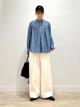 「ダンガリー」｜amiさん（レディース・160cm）の秋コーディネート