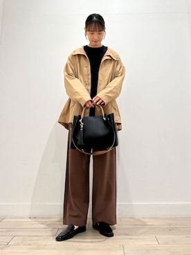「アイテム（マウンテンパーカー）」を使った、amiさん（レディース・160cm）の秋コーディネート