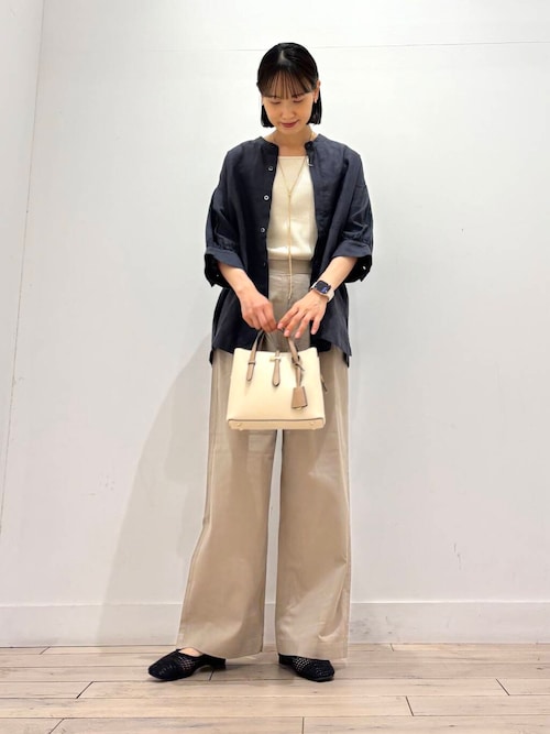 アーツアンドサイエンス　リネン　ギャザースリーブブラウス　バンドカラー　日本製 URBAN RESEARCH DOORS（アーバンリサーチドアーズ）の「リネン