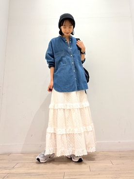 「アイテム（ニットキャップ/ビーニー）」を使った、amiさん（レディース・160cm）の秋コーディネート