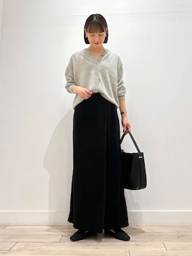 「RODE SKO（ロデスコ）のワンハンドル3WAYバッグ（ハンドバッグ）」を使った、amiさん（レディース・160cm）の秋コーディネート