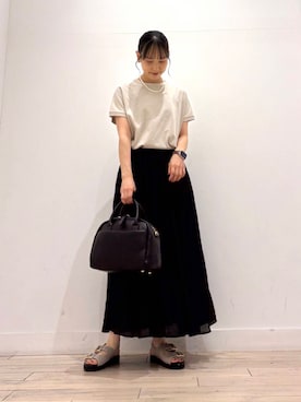 「きれいめ派カットソー」｜amiさん（レディース・160cm）の夏コーディネート