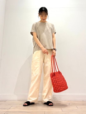 「ペインターパンツ」｜amiさん（レディース・160cm）の夏コーディネート
