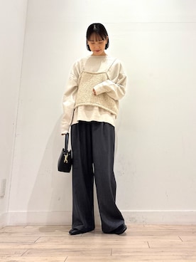 「かぐれ」｜「アイテム（スウェット）」を使った、amiさん（レディース・160cm）の秋コーディネート