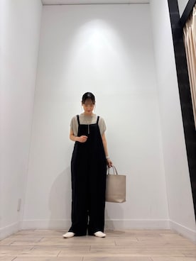 「かぐれ（カグレ）のアイテム（サロペット/オーバーオール）」を使った、amiさん（レディース・160cm）の夏コーディネート