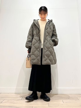 「キルトダウン」｜amiさん（レディース・160cm）の冬コーディネート