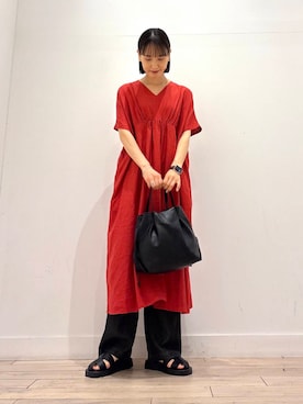 「ストレート×イエベ春」｜「アイテム（ワンピース/ドレス）」を使った、amiさん（レディース・160cm）の夏コーディネート