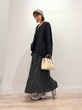 「アイテム（イヤリング）」を使った、amiさん（レディース・160cm・30代）の秋コーディネート