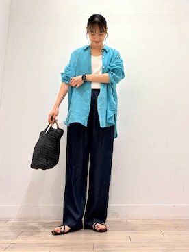 「ストレート×イエベ春」｜「アイテム（アクセサリー）」を使った、amiさん（レディース・160cm）の夏コーディネート