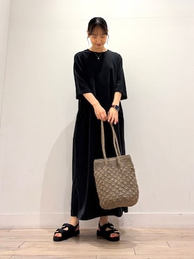 「ストレート×イエベ春」｜「アイテム（ワンピース/ドレス）」を使った、amiさん（レディース・160cm）の夏コーディネート