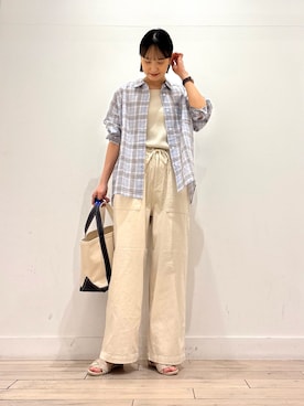 「ママコーディネート」｜amiさん（レディース・160cm）の春コーディネート
