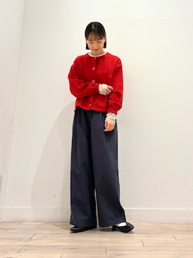 「アイテム（イヤリング）」を使った、amiさん（レディース・160cm）の秋コーディネート