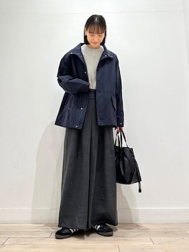「アイテム（マウンテンパーカー）」を使った、amiさん（レディース・160cm）の秋コーディネート