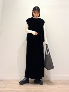 「アイテム（トートバッグ）」を使った、amiさん（レディース・160cm・30代）の冬コーディネート