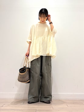 「ママコーディネート」｜amiさん（レディース・160cm）の春コーディネート