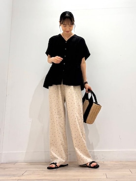 「ストレート×イエベ春」｜「アイテム（アクセサリー）」を使った、amiさん（レディース・160cm）の夏コーディネート