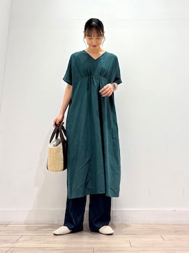 「アイテム（その他シューズ、ホワイト系）」を使った、amiさん（レディース・160cm）の夏コーディネート