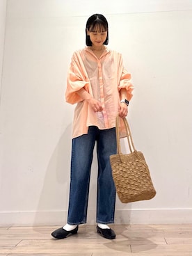「初夏のお出掛けコーデ」｜「アイテム（バレエシューズ）」を使った、amiさん（レディース・160cm）の春コーディネート