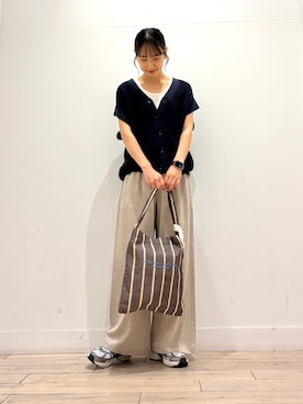 「アイテム（ベスト）」を使った、amiさん（レディース・160cm・30代）の夏コーディネート