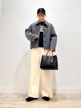 「FORK&SPOON」｜「アイテム（バレエシューズ）」を使った、amiさん（レディース・160cm）の冬コーディネート