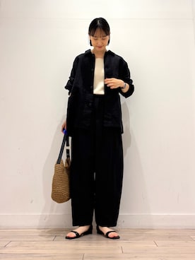 「アイテム（カバーオール）」を使った、amiさん（レディース・160cm）の春コーディネート